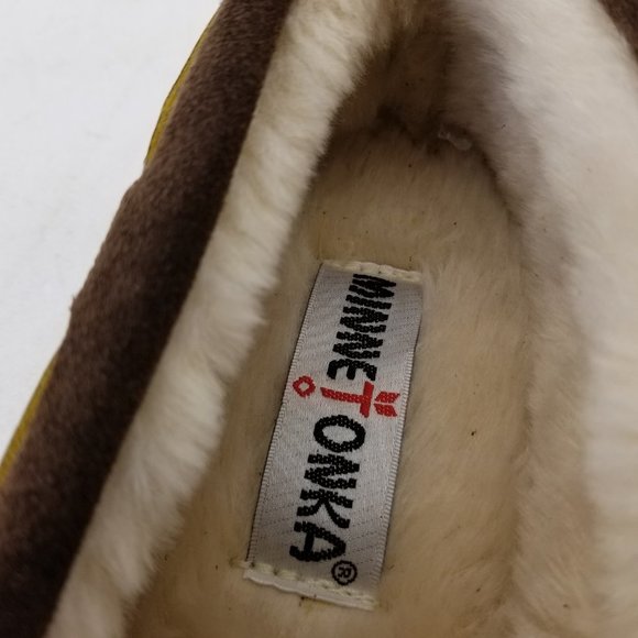 MINNETONKA MENS PILE LINED HARDSOLE COMFORTABLE MOCCASIN CHOCOLATE 3908 SIZE 8 - Picture 7 of 8